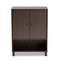 Baxton Studio Rossin Modern Dark Brown Finished Wood 2-Door Entryway Shoe Storage Cabinet with Bottom Shelf 182-11687-Zoro - alternate 8